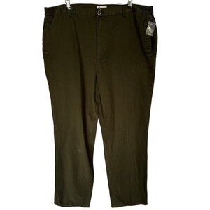 MEN'S KING SIZE ARMY GREEN SOLID CASUAL/DRESS PANTS.SIZE:BIG 46/38. NWT